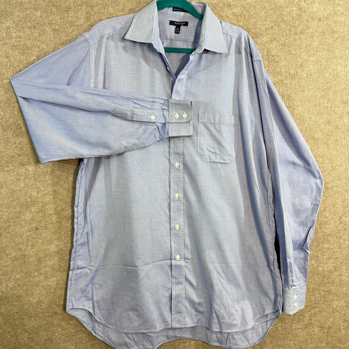 Burberry London Button Down Shirt Mn 16.5 37T Cotton Quiet Luxury Work Interview