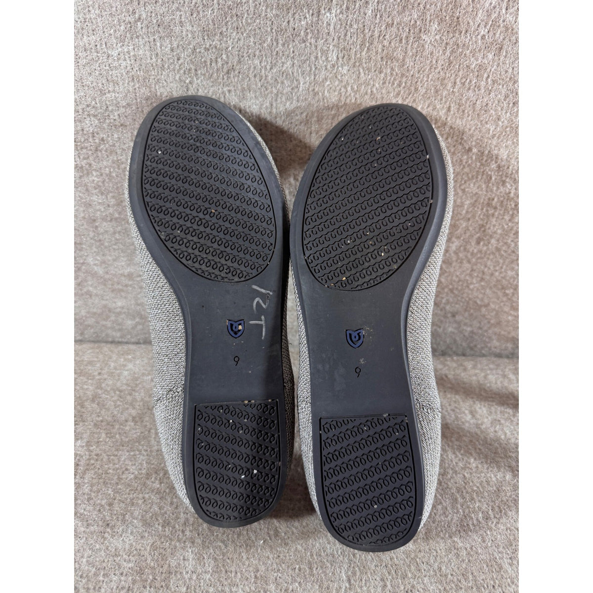 Rothy's The Flat Flats Women 9 Gray Knit Almond Toe Sustainable