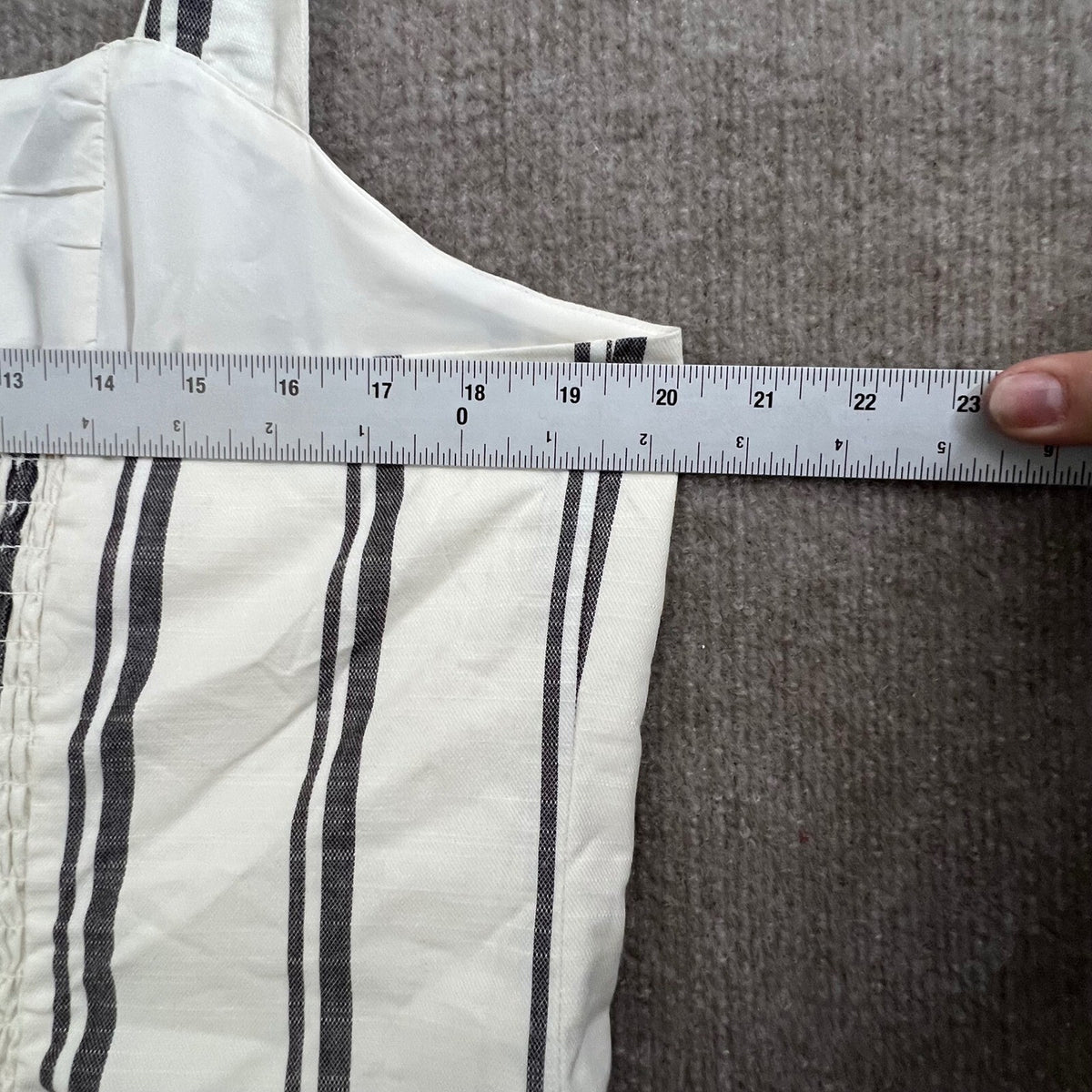 Future Collective Jenee Naylor White Black Striped Tie Strap Top XXL