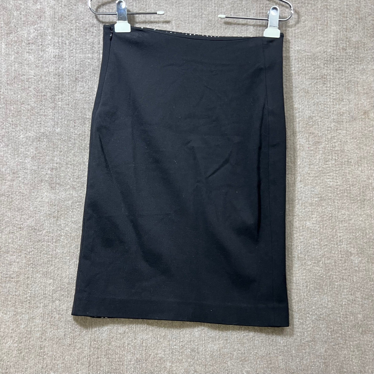 Diane von Furstenberg Black White Abstract Pattern Pencil Skirt Size 2