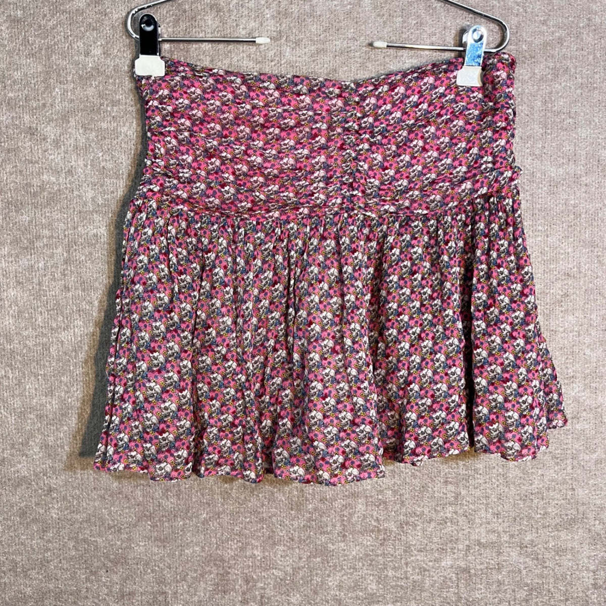 Zadig & Voltaire Javala Skirt Womens FR40 US 8 Pink Skull Floral Mousseline Mini