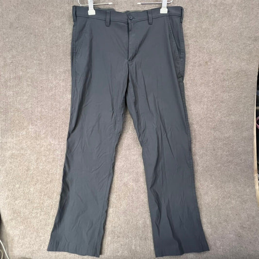 Eddie Bauer Mens 38x32 Gray Travel Hiking Pants Lightweight Comfort Flex