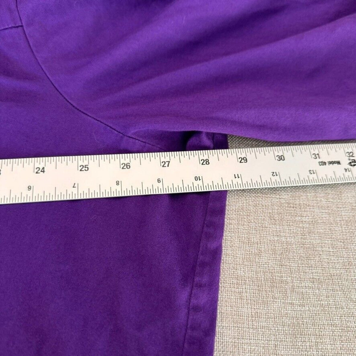 Avenue Womens Plus Size 30/32 Purple Button Down Collared Blouse Shirt Top Tunic
