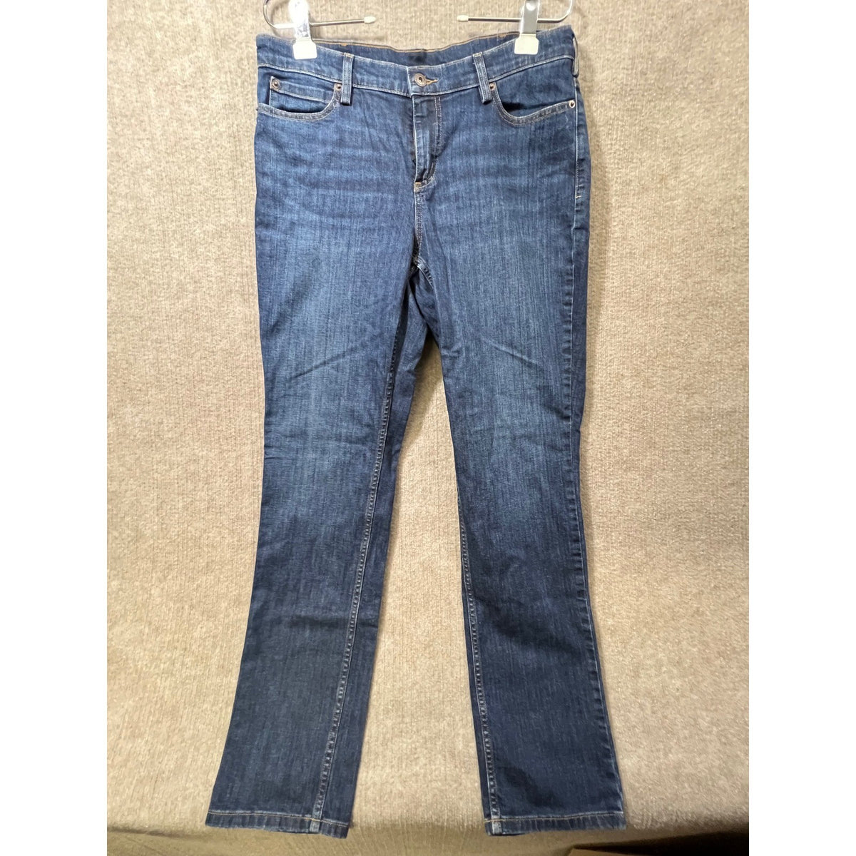 Duluth Trading Co Womens 12x33 Bootcut Jeans Blue Denim Cotton Blend