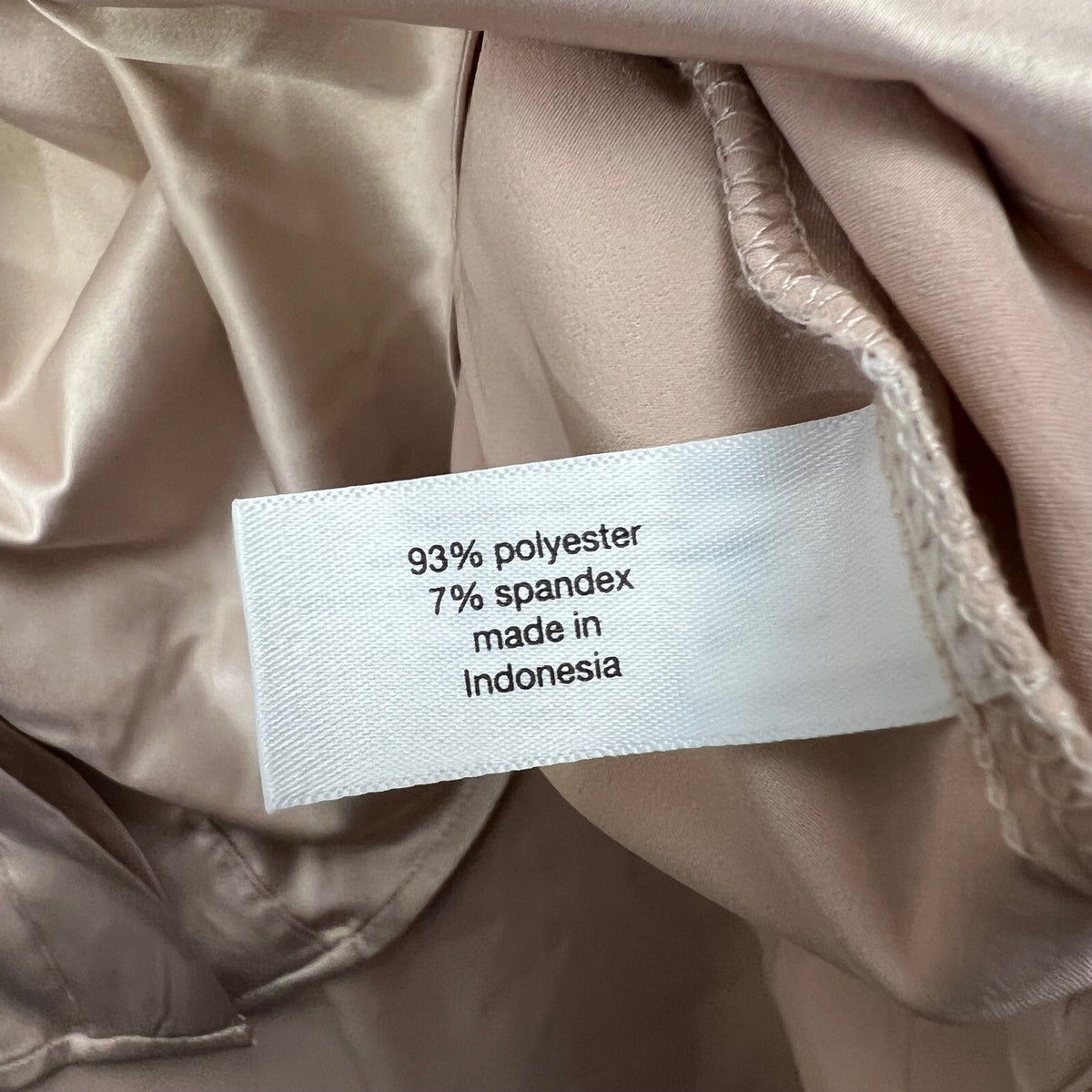 Lane Bryant Satin Button Front Shirt Blouse Plus Size 24 Beige Long Sleeve