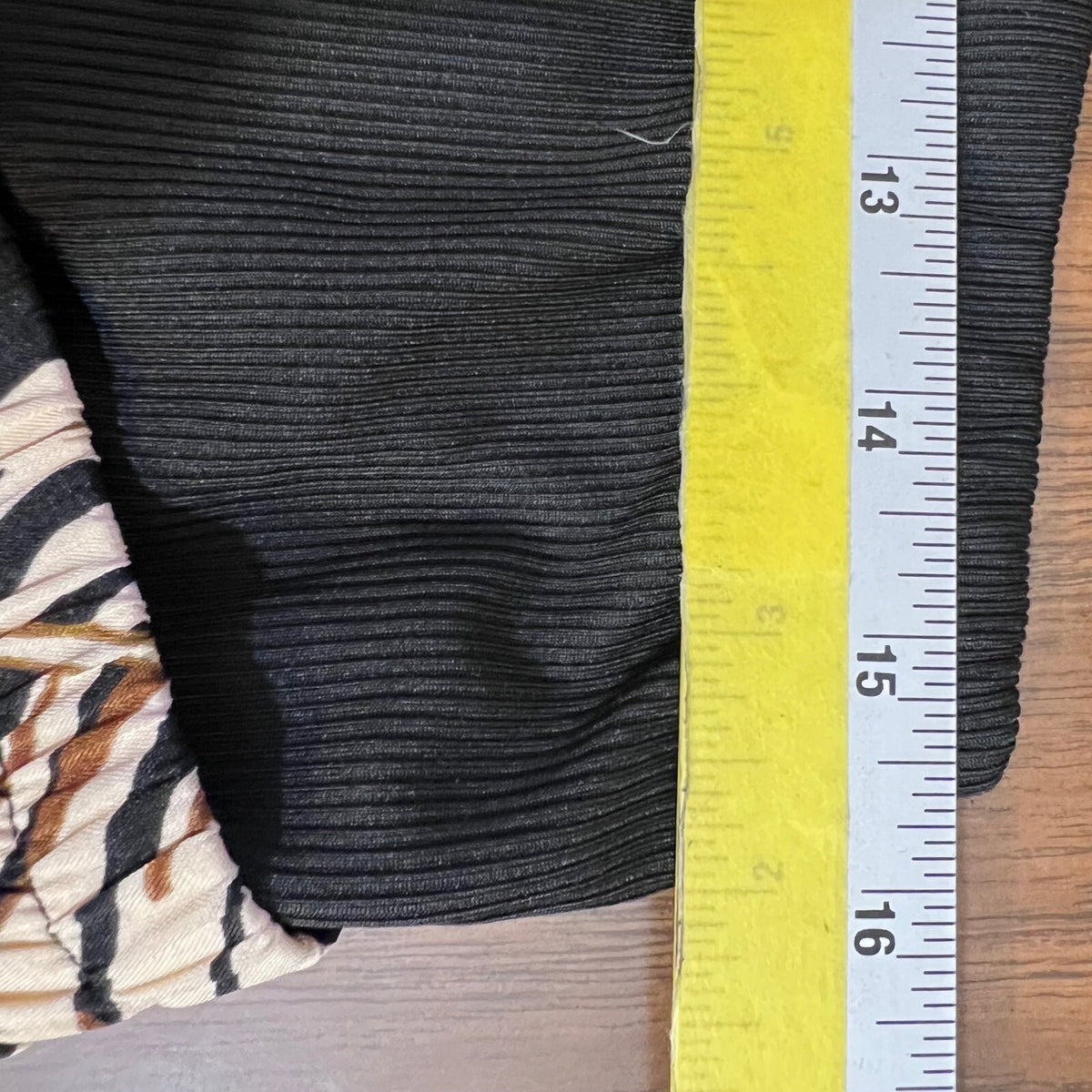 SHEIN Jogger Pants Maternity L Black Tropical Palm Leaf Print Elastic Waist Boho