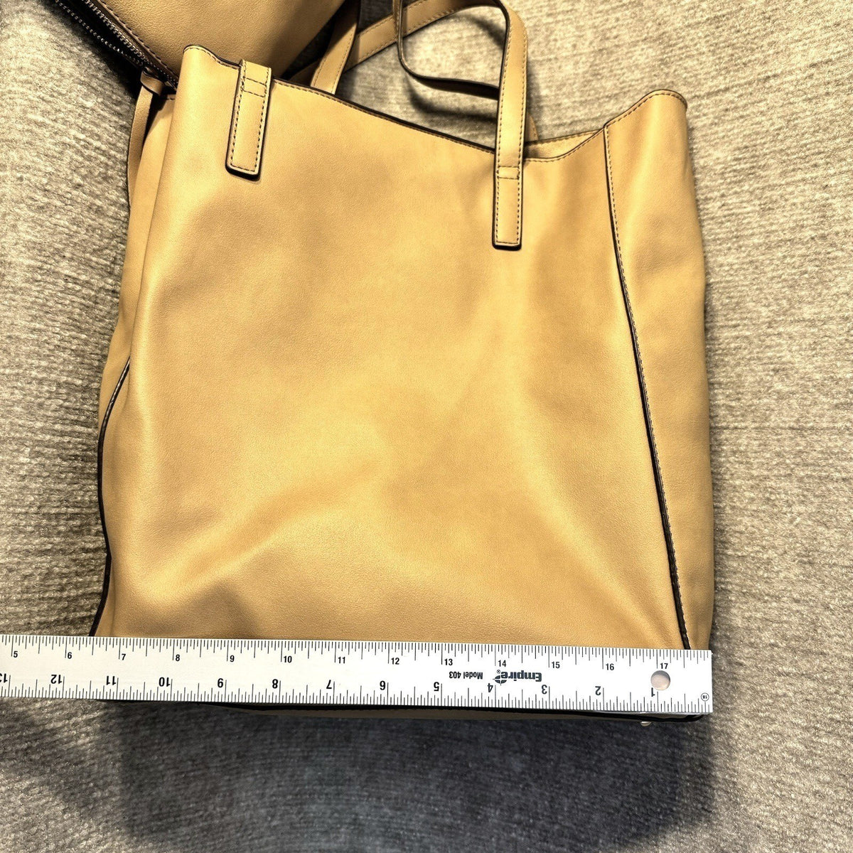 Steve Madden BTORI Tote Bag Women Large Camel Faux Leather Minimalist Boho NWT