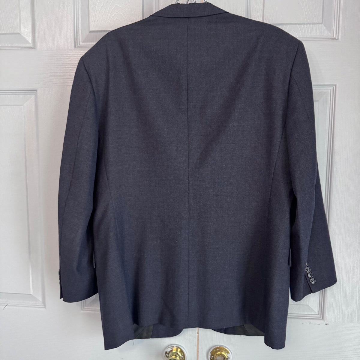 Vintage Christian Dior Monsieur 42R Navy Wool Blazer Two Button Jacket Ventless