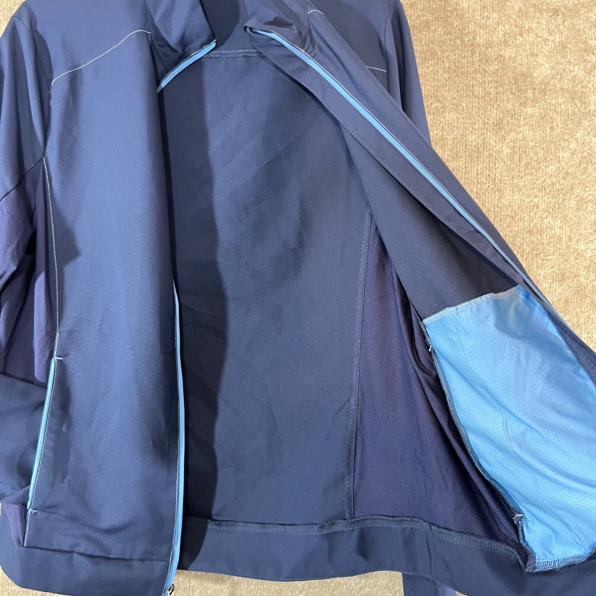 Psycho Bunny Track Jacket Mens Small Navy Blue Full Zip Lightweight Golf Sport