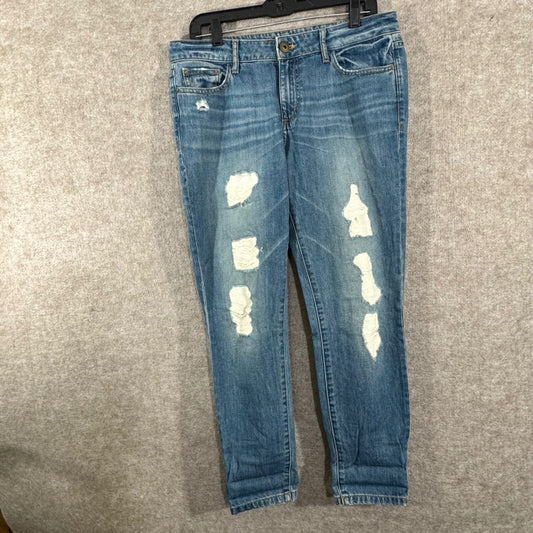 DL1961 Nolita Slim Slouch Jeans Womens 28 Distressed Blue Denim Boho Grunge