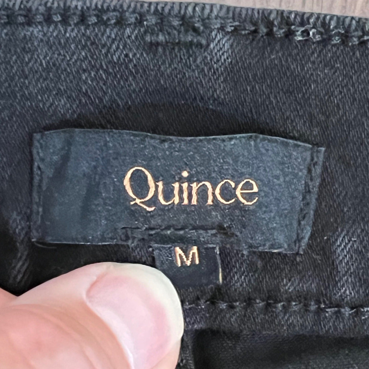 Quince Bootcut Jeans Womens Medium Black Pull On Stretch Denim Casual