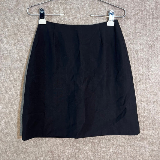Emporio Armani Mini Skirt Womens 26" 2-4 Wool Blend Pencil Professional Chic
