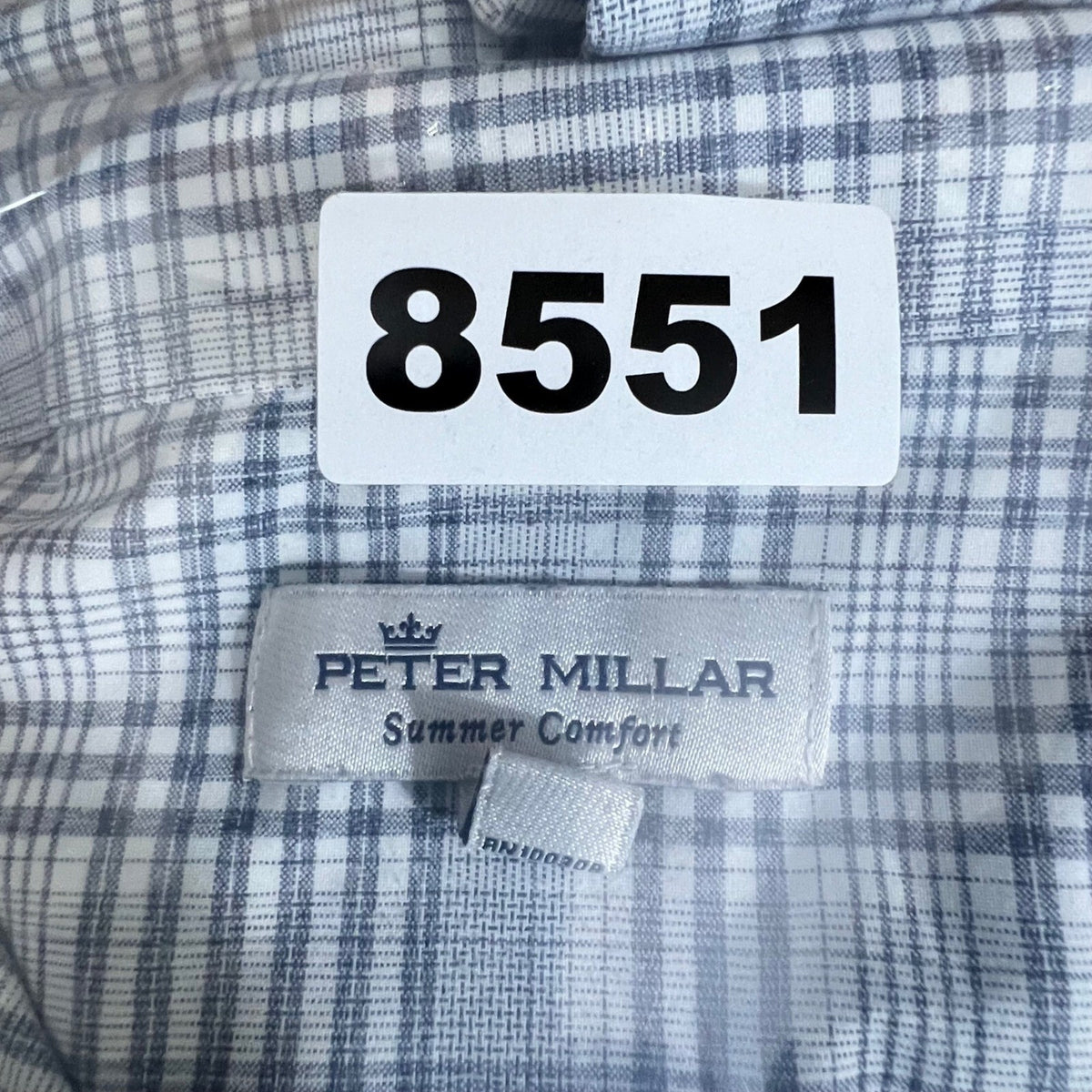 Peter Millar Button Up Shirt Mens Large Plaid Lightweight Summer Comfort Preppy