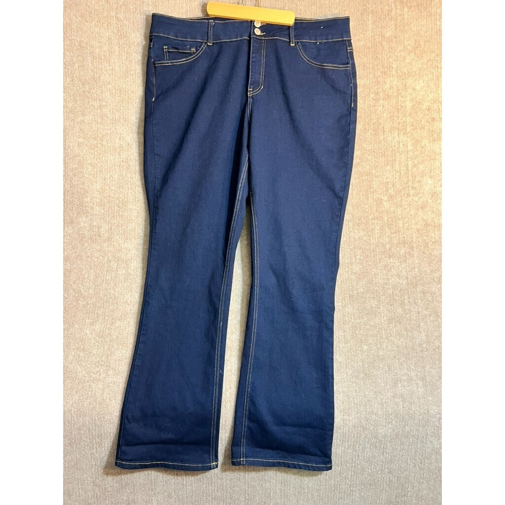Copper Flash Jeans Womens 20W Plus Dark Wash Bootcut Stretch Denim