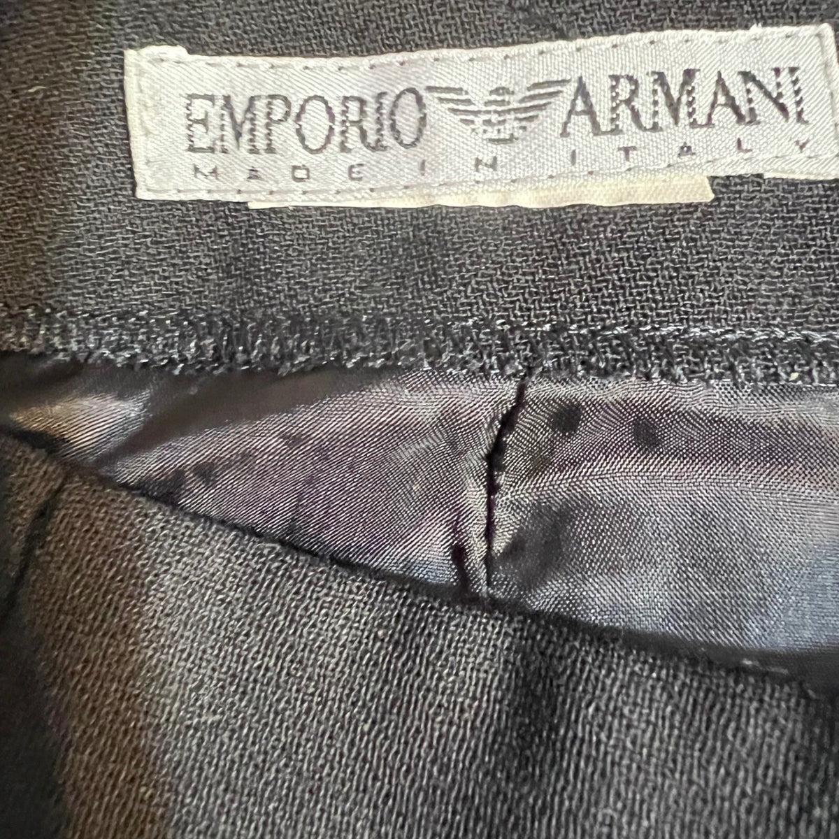 Emporio Armani Mini Skirt Womens 26" 2-4 Wool Blend Pencil Professional Chic