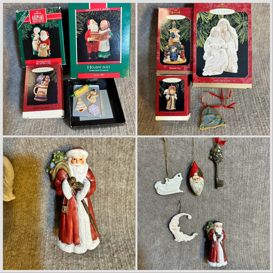 Vintage Dated Hallmark Keepsake Ornaments and Various Christmas- Willits, HMK