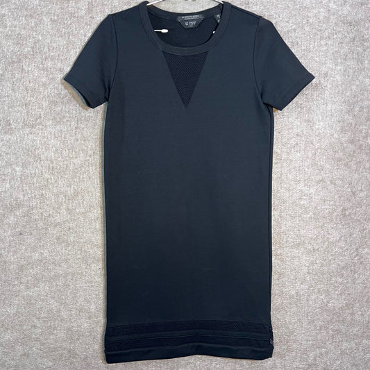 Scotch & Soda Maison Scotch Dress Womens 1 Black Mesh Inset T-Shirt Mini Goth