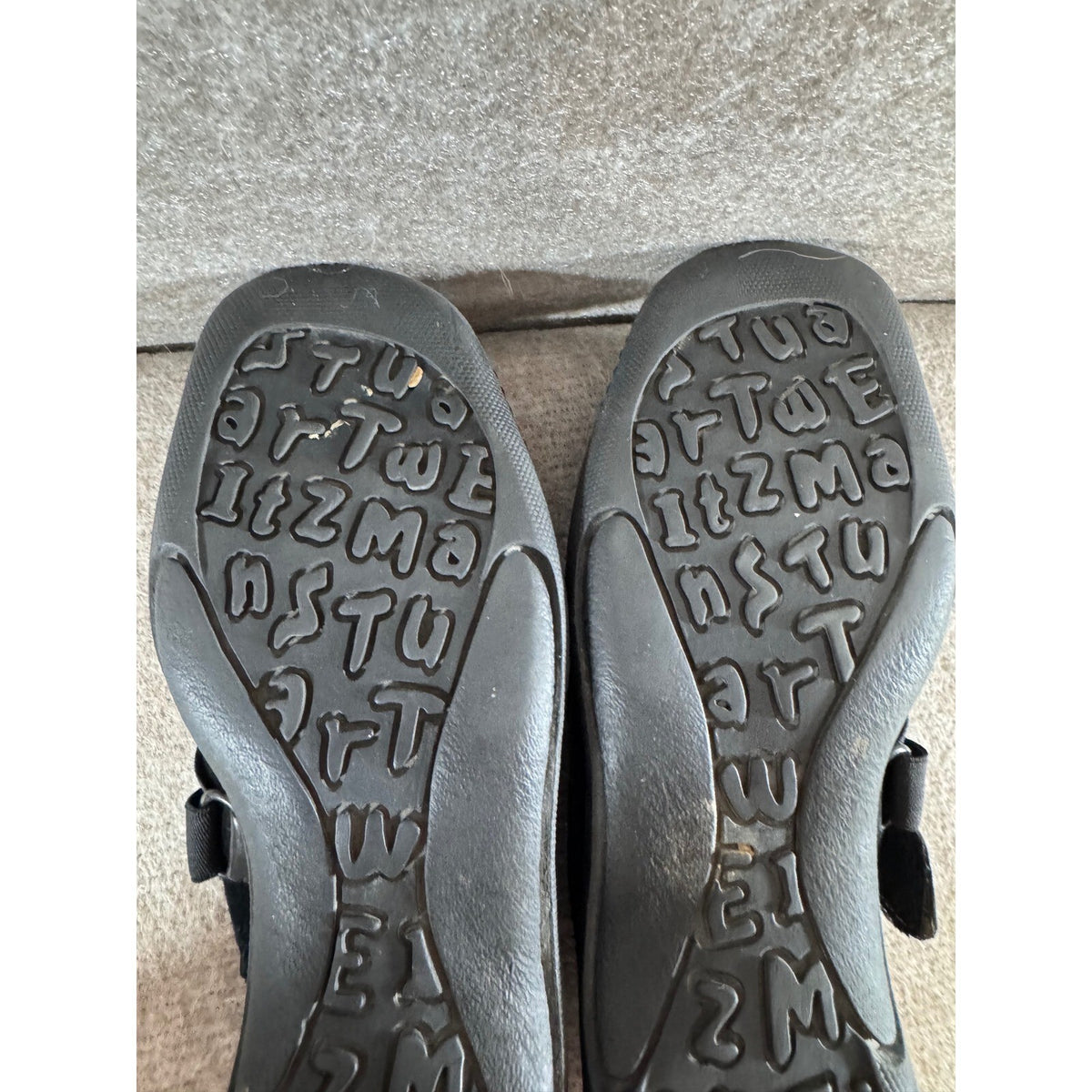 Stuart Weitzman Easy Straps Sneakers Women 8 Black Suede Leather Low Top