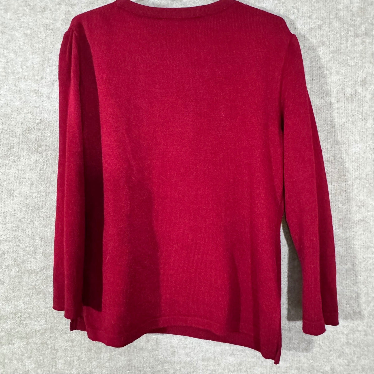 St John Knit Sweater Womens 8 Red Classic Lightweight Luxury Designer Top