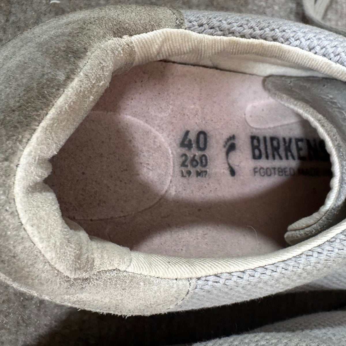 Birkenstock Bend Low Sneakers Women 9 Grey Suede Canvas Comfort Casual Gorpcore