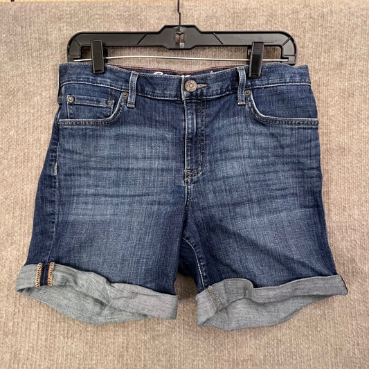 Eddie Bauer Womens Boyfriend Denim Shorts Cuffed Blue Size 4