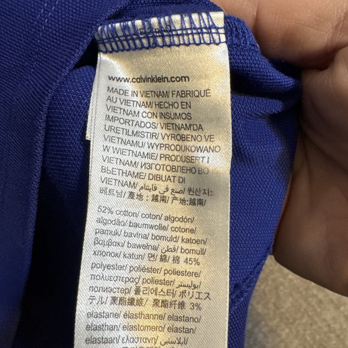 Calvin Klein Move 365 Polo Quick Dry Tech Pocket XL Preppy Royal Blue
