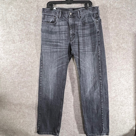 Levi Strauss Mens Jeans 34x30 Grey Straight Leg Faded Denim Minimalist Workwear
