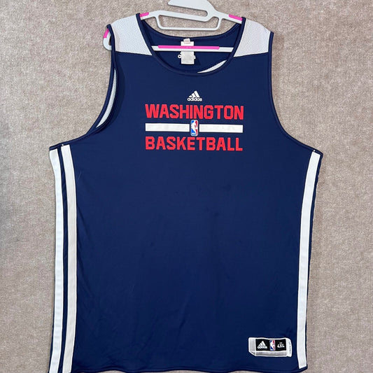Adidas Washington Basketball Tank Top Men 4XLT NBA Practice Jersey Athletic FLAW