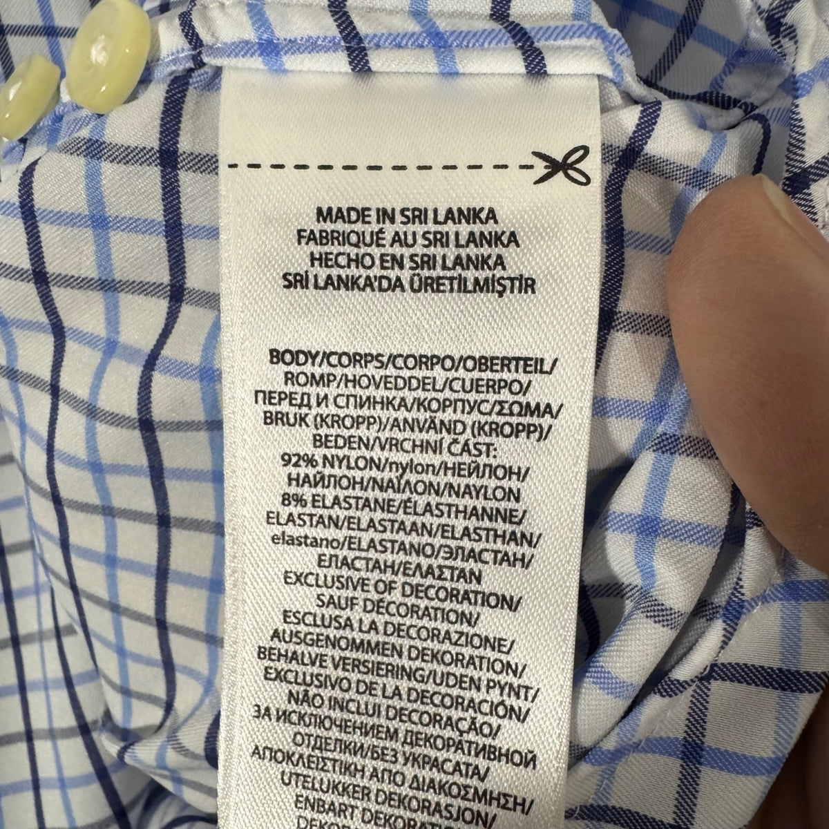 Polo Ralph Lauren Button Down Shirt Mens M Blue Plaid Classic Fit Performance