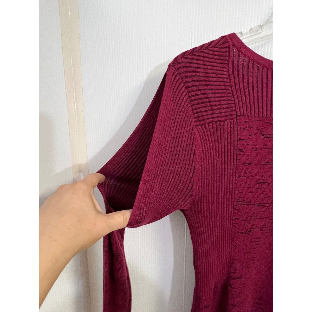 Long Sleeve Knit Sweater Dress Midi Fit & Flare Casual Career WomenSize L Cato