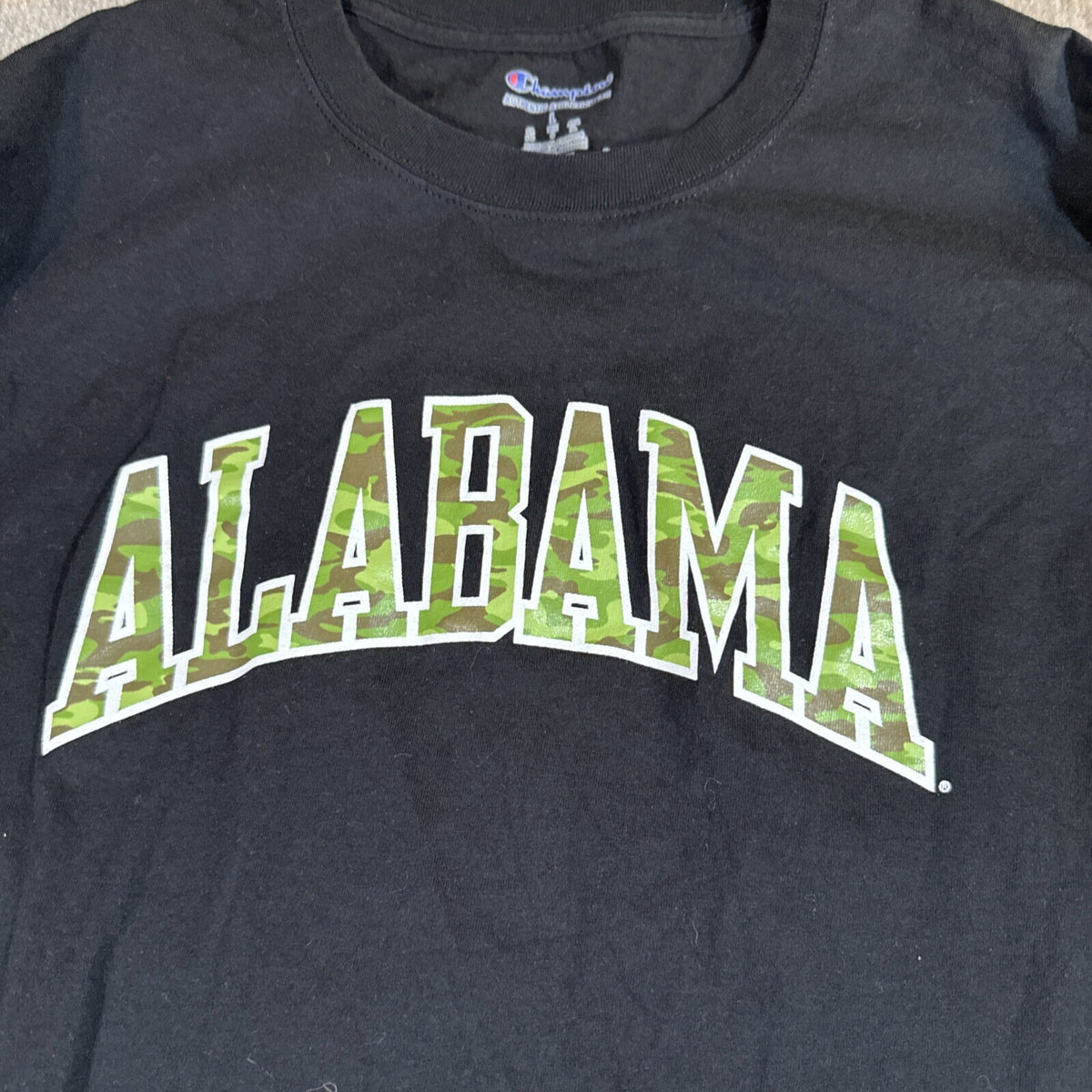 Champion Men T-Shirt Lg Alabama Camo