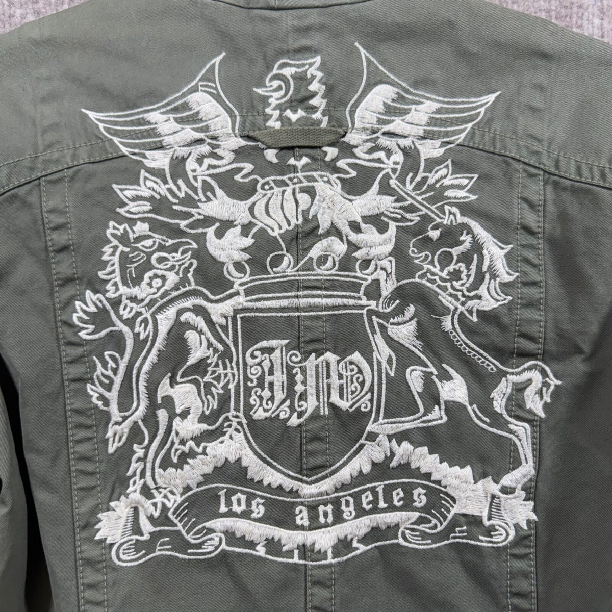 Johnny Was Los Angeles Women's Embroidered Blazer Jacket  S/M Crest Rose Accent