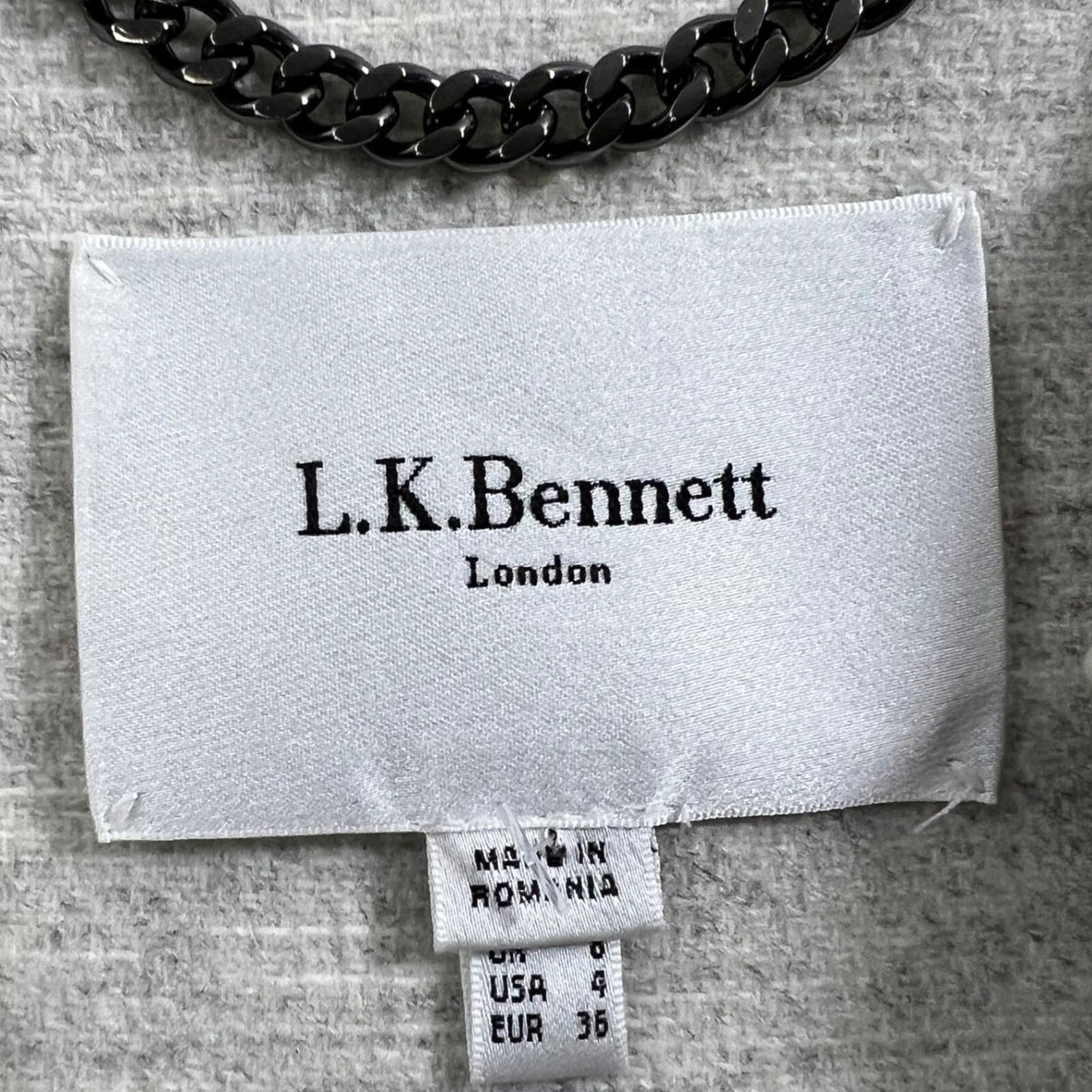 LK Bennett London Colorblock Open Front Longline Cardigan Sweater Coat