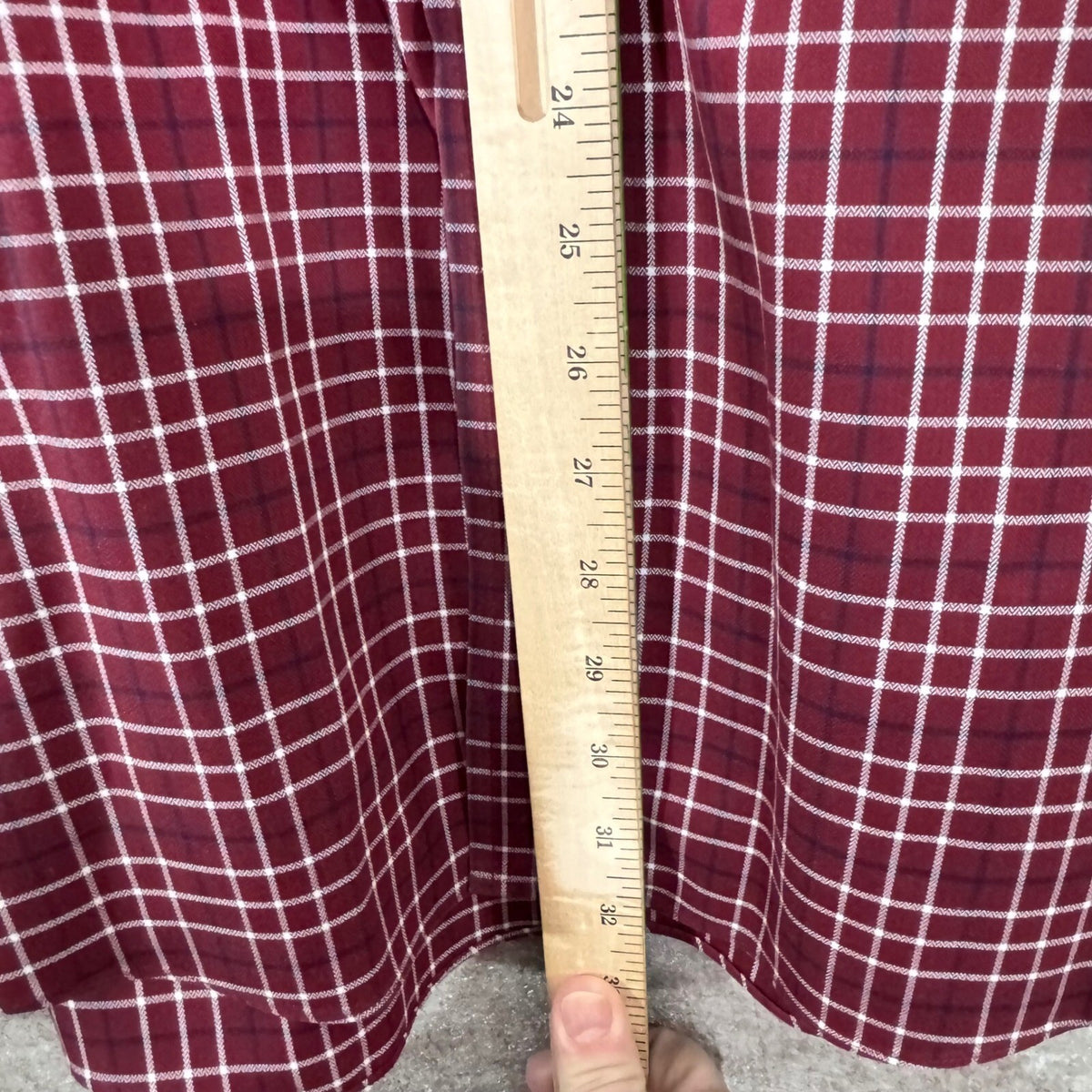 Brooks Brothers Button Down Shirt Mens XXL Maroon Plaid Madison Non Iron Preppy