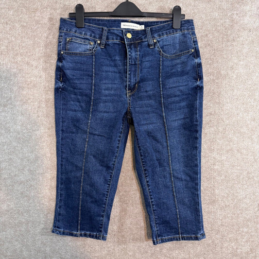 Rebecca Minkoff Capri Jeans Women Size 10 Blue Denim Seam Detail Casual