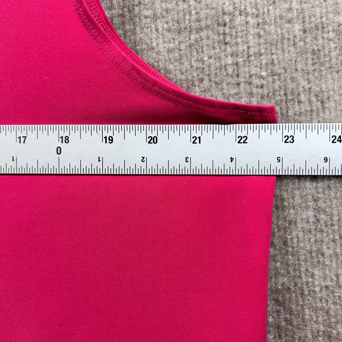 Susan Graver Pink Beaded V Neck Tunic Top Sleeveless Plus 1X Stretch Knit