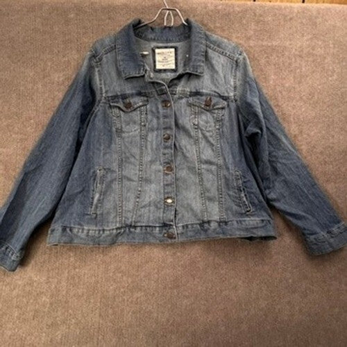 Sonoma Life Style Women's Denim Jacket 2X Blue Jean Collared Casual Classic