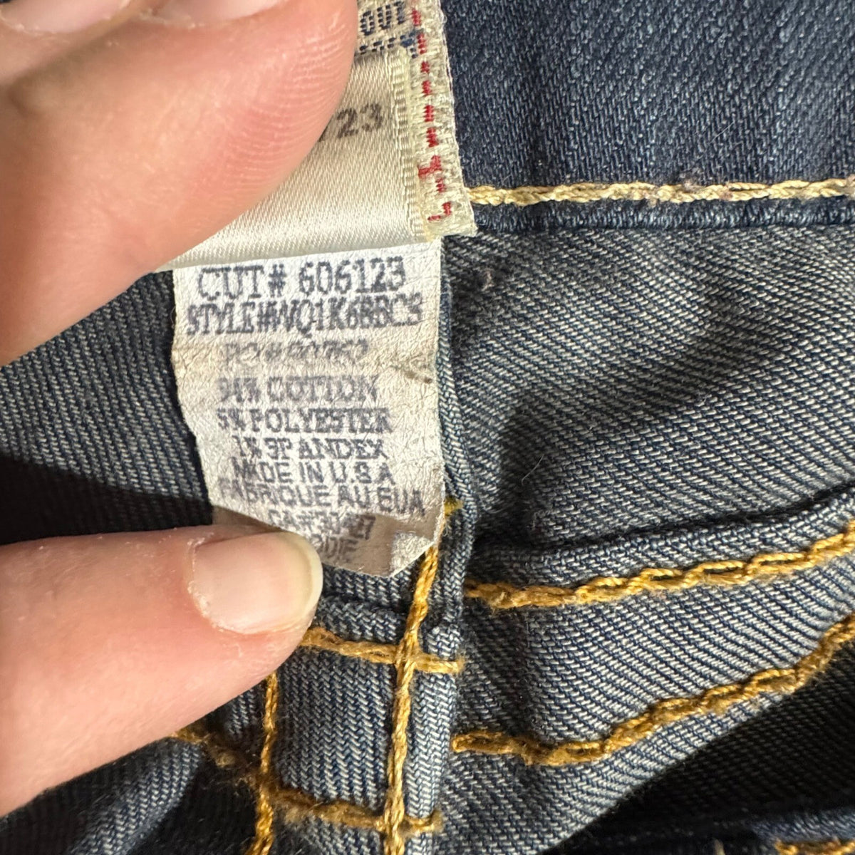 Y2K True Religion Jodie Skinny Jeans Womens 29 Dark Wash Low Rise Flap Pocket