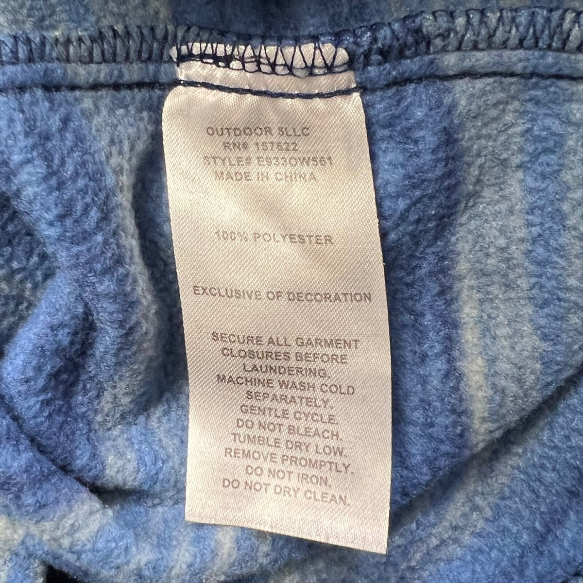 Eddie Bauer Kids Fleece Jacket Full Zip Blue Striped XS (5/6) Outdoor