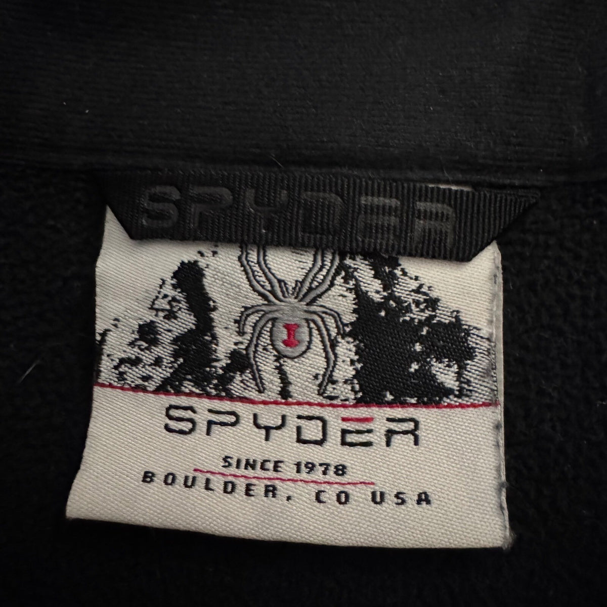 Spyder Men's Gray Black 1/4 Zip Fleece Sweater Pullover Jacket Size XL Outdoor
