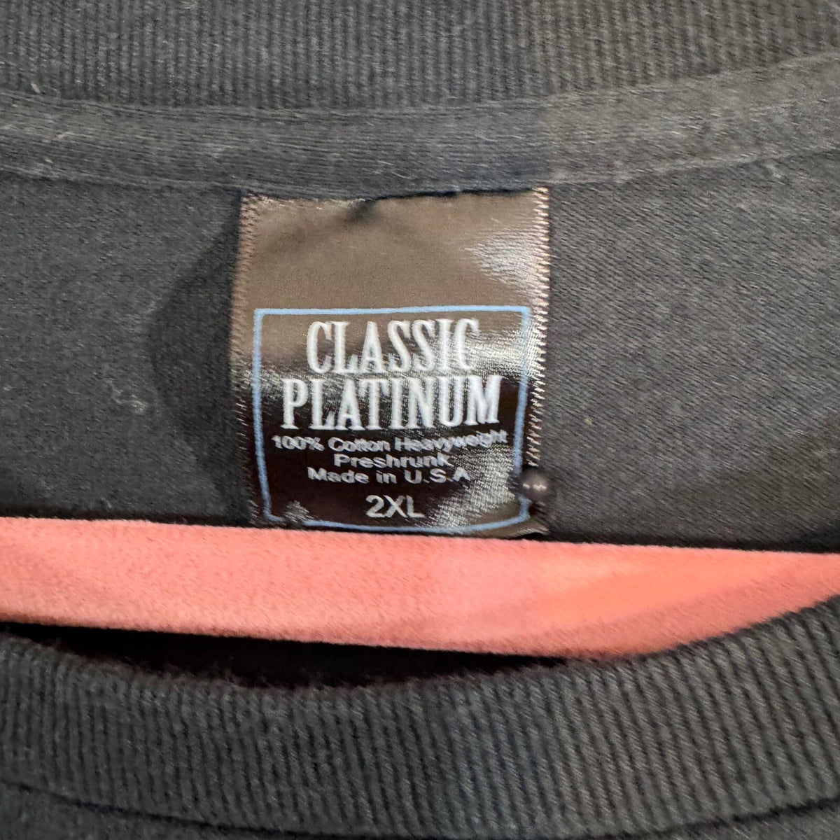 Classic Platinum Union Thug T Shirt Men 2XL Black Graphic Pocket Tee Heavyweight