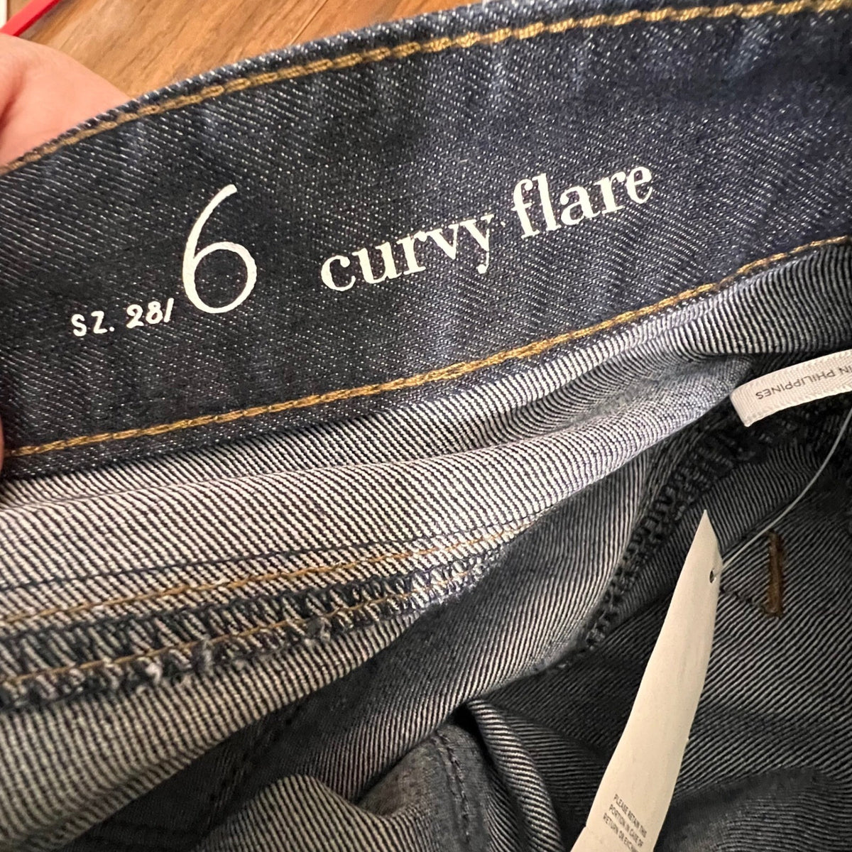 Ann Taylor Loft Curvy Flare Jeans Women Size 6 28 Dark Wash Denim NWT