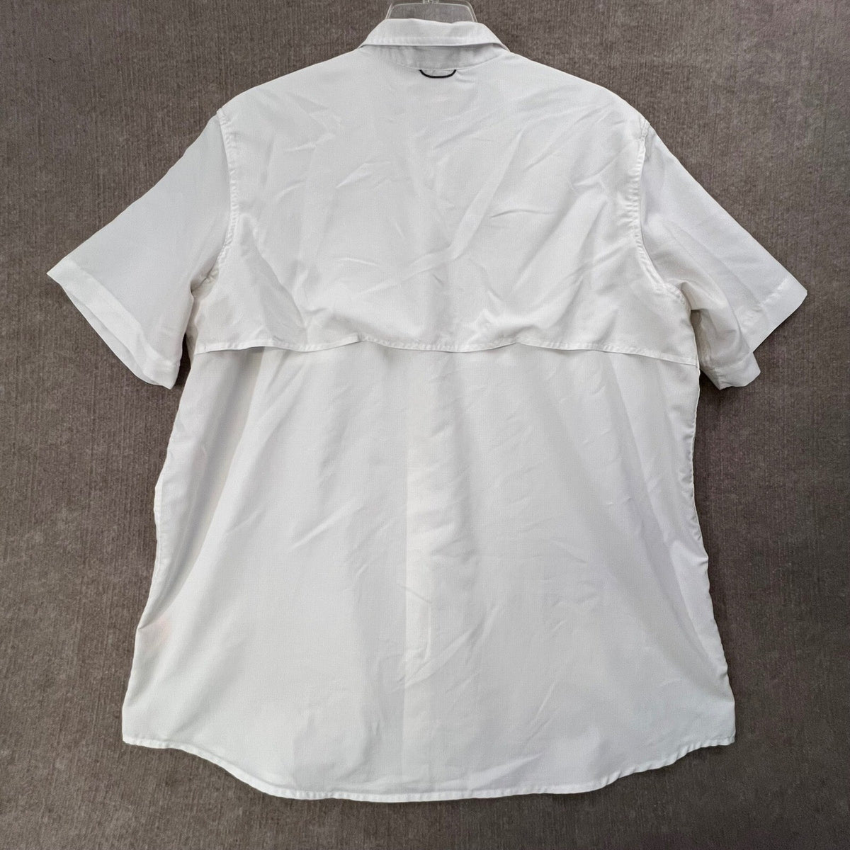 The Foundry Supply Co. 2XLT White Short Sleeve Button Down Fishing Tech Shirt