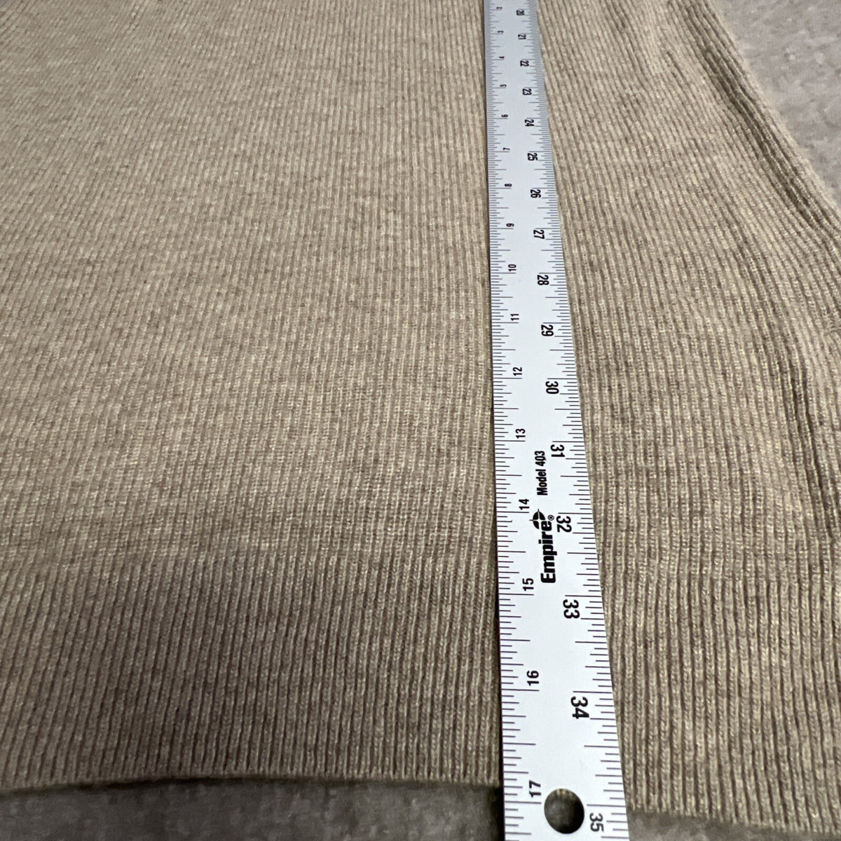 Madewell Dress XS Side Slit Sweater Ribbed Dress Tan Long Sleeve Bodycon Neutral