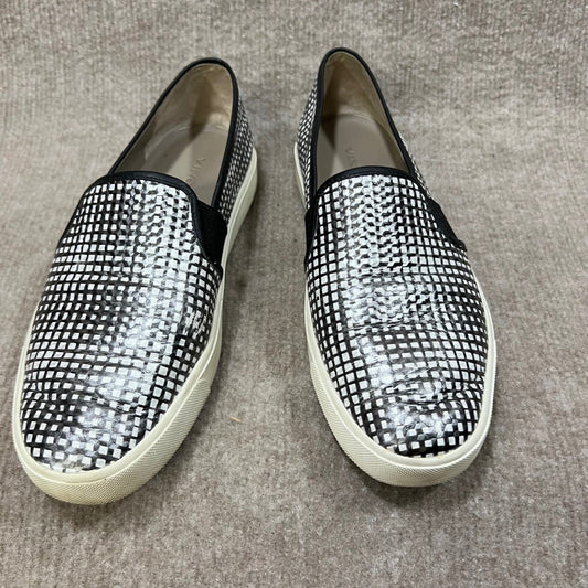 Vince Black White Checkered Slip On Sneakers Women's US 7.5 EUR 37.5 Platform