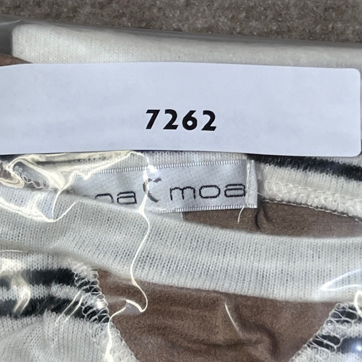 NWT Moa Moa Striped Dress Long Sleeve Mini Knit Ivory Black Colorblock Small