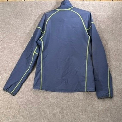 Eddie Bauer First Ascent Windbreaker Jacket Mens M Blue Yellow Lightweight