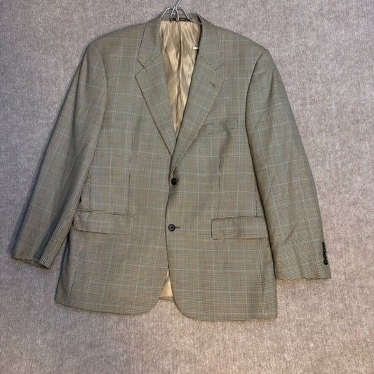 Vintage Tasso Elba Men's 42R jacket Houndstooth Vitale Canonico Wool Sport Coat