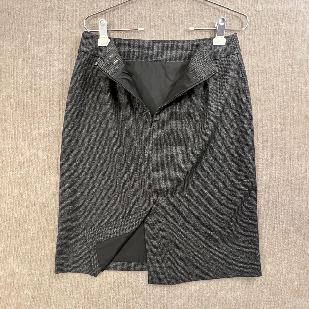 Ann Taylor Factory Gray Pencil Skirt Career Business Office Wear Professional