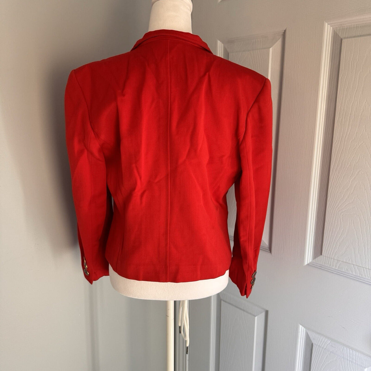Louis Feraud Vintage Sz 8 Wool &  Viscose Double Breasted Short Jacket W Germany